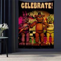 Fnaf Anime FivenightsAtFreddys Pasidaryk pats Sieninė gobelenas Svetainei Namų Bendrabučio Dekoras Sienos Meno Dekoras 74x94cm(29x37in)