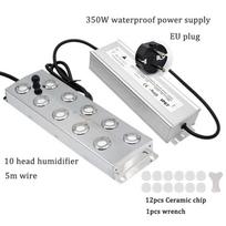 2/4/6/8/10/12 Garden Fog Sprayer Industrial Ultrasonic Mist Maker Head Fogger Stainless Steel Air Humidier gray
