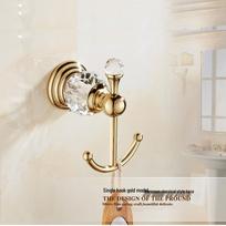 Vonios kambario krištolinis pakabukų rinkinys: Nerūdijančio plieno rankšluosčių laikiklis, lentyna, strypas ir laikiklis Clothes Hook (8.5*9.5*13.5cm, 379.5g)