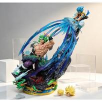 Dragon Ball Figures Cloud Rising Broly Gogeta Goku Vegeta Super Saiyan Anime Statue Model Car Desktop Ornaments Gift Toy blue