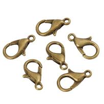 60 vnt omarų užsegimai apyrankėms karoliai 10-18 mm kabliukai grandinės užsegimo radiniai Priedai papuošalų gamybai didmeninė prekyba Antique Bronze-10MM