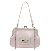Hand carry portable shell bag spring and summer new retro fashion trendy leisure locomotive style shoulder messenger bag rožinė
