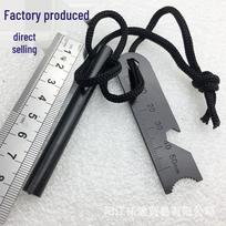 Magnesium Fire Starter Kit: Flint Striker, Fire Stick, Steel Scraper gray