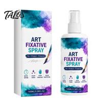 Pastel Painting Protection Art Fixative Spray, Smudge-Proof Protection, Quick-Drying Clear Coating, Non Yellowing, 3.4Oz Fine Mist Spray for Sketches 100ML blue