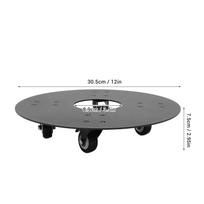 Rolling Plant Stand with Lockable Wheels Carbon Steel Weather Resistant Round Plant Dolly 500lb Load Capacity for Indoor Outdoor gray
