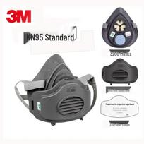 3M 3200 serijos dulkių respiratorius rinkinys gray