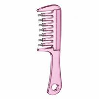 7-Tooth Scalp Liquid Applicator Comb Transparent Root Treatment Comb  Hair Care Tool skaidri rausva spalva