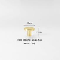 Drawer Hammer Pattern Pull Handle For Cabinet Single-hole Pull Handles For Wardrobe Handle Brass Copper Pulls
