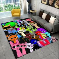 Muzikinis Sprunki Incredibox žaidimas Neslystantis kilimėlis svetainei, miegamajam, žaidimų kambariui, minkštas kilimėlis grindims Namų dekoras Kilimas Vaikų kambarys 40x60cm gray