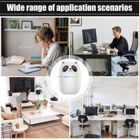 PH BROTHER Panda Cool Mist Humidifier, Essential Oil Diffuser, 2 Spray Modes, LED Night Light, Ultrasonic Quiet Operation, USB Powered (PACK-1) gray