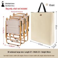 Kermit Oxford audinio lauko sulankstomos kėdės laikymo krepšys, su užtrauktuku, talpina 2-4 kėdes.