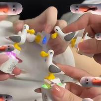 Decompression Seagull Mine Sound Press Button Electronic Sounding Keychain Pendant Stress And Anxiety Relief Toy For Adult USB charging