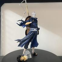35cm Naruto Uchiha Obito PVC Action Figures Toys Anime Figure 2 Heads Carved Giant Wave Collection Model Doll Gift white