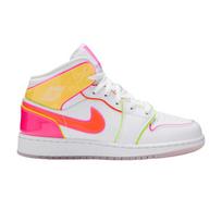 Jordan 1 Mid Edge Glow (GS) 38 white
