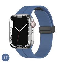 Magnetinis silikoninis dirželis Apple Watch Ultra Band 49mm 44mm 45mm 41mm 40mm 42mm 38mm 45mm Magnetinė apyrankė iWatch Series 8 SE 7 6 5 3 2 1 Laikrodžio apyrankė 42mm 44mm 45mm 49mm šviesiai mėlyna spalva
