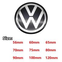 4 vnt. 56/60/65/70/75/80/90/100/120 mm 3D automobilio ratų lipdukai Centrinis ratlankio dangtelis Emblema Ženklelis Lipdukas VW GTI Polo Golf 4 5 6 7 Passat EG1 60mm