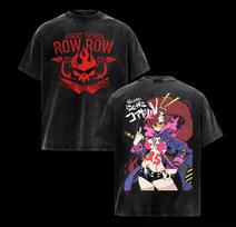 Tengen Toppa Gurren Lagann Littner Yoko Printed Tee Men Women Retro Washed T-shirts Cotton T Shirt Male Clothing Harajuku Tshirt 110 black