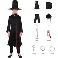 Anime Demonų Medžiotojas Saja Berniukas Jinu Cosplay Kostiumas Kpop Grupės Dainavimas Korėjietiško Stiliaus Vyriškas Kostiumas Skrybėlė Juodas Y2K Gotikinis Helovinas Kpop Cos 120 black