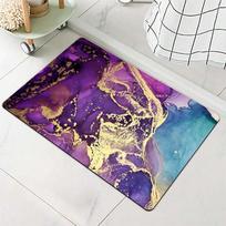 Marmuras su auksinėmis gyslomis Folija Modernus prabangus kilimėlis Kilimėlis Neslystantis Lengvai valomas Namų dekoras Vonios kambariui Miegamajam Įėjimui Durims 40x60cm blue