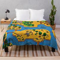 Stardew Valley Žemėlapio Mesti Antklodė, Anime Itin Minkštos Pliso Lengvos Flanelinės Vilnos Antklodės Lovai, Sofai, Svetainei, Miegamajam 100X150CM
