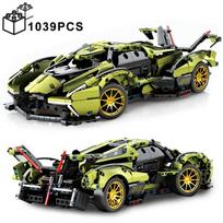 1039PCS Technical Vision GT Concept Speed Car Building Blocks MOC Assemble Bricks Toys Gifts For Adult Boy No Original Box gray