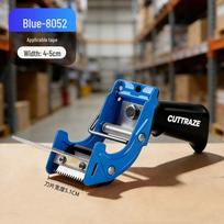 Large Transparent Tape Cutter & Carton Sealer with Cross-Handle blue