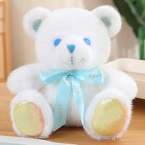 Colorful Teddy Bear Plush Toys Super Soft Bear Huggable Pillow Cartoon Stuffed Animal Doll Children Kids Birthday Christmas Gift 25cm mėlyna