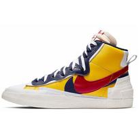 sacai x Nike Blazer Mid Kukurūzų Laivyno Unisex Sportbačiai Geltoni Varsity-Kukurūzų Vidurnakčio-Laivyno-Balti-Varsity-Raudoni BV0072-700 39 yellow