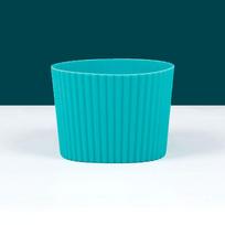 Silicone World Universal Tapered Thread Silicone Cup Sleeve Anti Scalding Thermal Insulation and Anti Slip Mug Coffee Cup Cover turkis