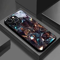 Nuostabaus kristalinio rašto grūdinto stiklo juodas telefono dėklas, skirtas Samsung Galaxy S26 S25 S24 S23 Ultra Plus FE, atsparus smūgiams dangtelis Galaxy S23