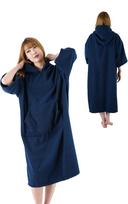 Y's ONE Surf Poncho, Supervised by Surf Instructor, Surfing Changing Towel Poncho, Sauna Poncho for Men and Women (Navy) black
