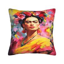 Fridaės Kahlo pagalvės užvalkalas Užpildas Minkštas pagalvės užvalkalas Pagalvės užvalkalai Namų dekoracijos Kvadratinis Įvairių dydžių Peach skin 30*30(CM)-1Pcs
