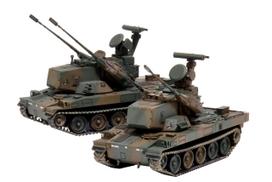 Fujimi 1/72 Military Series No.9 EX-2 Ground Self-Defense Force Type 87 Self-Propelled Anti-Aircraft Gun Model Kit with Crew 2 Vehicles