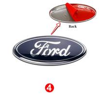 11,5 cm Automobilio priekinių grotelių logotipas Bagažinės aksesuarai Lipdukas ant variklio dangčio Ford Focus Fiesta mk6 mk7 Mondeo Ranger S-MAX Kuga C-MAX Edge 3D gray