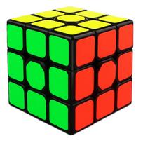 3X3X3 Magic Speed Cube Colorful Twisted Puzzle Cubes Professional Developing Intelligence Toy Educational 3X3 Cube For Children black