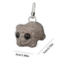 Meme Sad Hamster Plush Toy Sad Hamster Key Chain Keychains Ring For Accessories Bag Funny Pendant Keyring Jewelry Fans Gifts gray