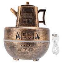 Aromatherapy Diffuser Humidifier Teapot Shaped Fragrance Oil Diffuser with Colorful Lights for Home antikvarinės bronzos spalvos