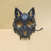 Vakarėlio kaukolės kaukė ilgais dantimis demono skeletas pusės veido kaukė vilko drakono tigro Houjuu Nue kaukė cosplay Helovino kostiumo rekvizitai