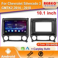 Automobilio radijas Carplay Chevrolet Silverado 3 GMTK2 2014 - 2018 m. GPS navigacija Vaizdo įrašas Android Auto Stereo 5G Wifi Ekranas BT 2din 4 core 2GB+64GB carplay orange