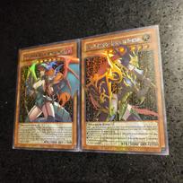 2Pcs/set Yu-Gi-Oh! Black Luster Soldier Diy Self Control Collect Signature Trading Flash Card Anime Cartoon Original Series Present brown