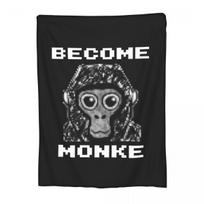 Gorilla Tag Yellow Hat Gorilla Tag Merch Blankets Soft Warm Flannel Throw Blanket Bedding for Bed Living room Picnic Travel Home 75x100cm  30x40in gray