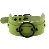 Helovinas Cosplay Goth Green Choker apykaklės karoliai moterims Emo Punk Balck Spike geometrijos pakabukas karoliai Y2k juvelyriniai dovanos brown