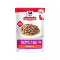 Šlapias maistas katėms | Hill's Science Plan Adult Beef, 12 x 85 g