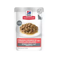 Šlapias maistas sterilizuotoms katėms | Hill's Science Plan Sterilised Cat Salmon, 12 x 85 g
