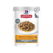 Šlapias maistas sterilizuotoms katėms | Hill's Science Plan Sterilised Cat Chicken, 12 x 85 g