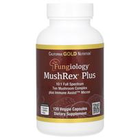 Fungiology, Mushrex Plus, Viso spektro 10 rūšių grybų kompleksas, Sudėtyje yra Agaricus, Chaga, Cordyceps ir Reishi, 120 daržovių kapsulių