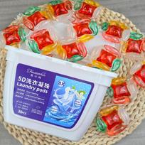 Five-Chamber Laundry Pods, 30 Count - Long-Lasting Fragrance & Stain Removal 5-in-1 Capsules. red