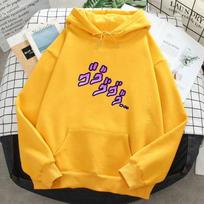 Jojos Bizarre Adventure Anime Print Unisex's Hoodies Long Sleeve Warm Hoody Pullover Autumn New Personality Streetwear 4XL white