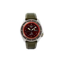 SEIKO SEIKO5 series luminous waterproof mechanical movement leather strap men's watch red dial SRPF59K1 raudona