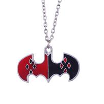 Hot Movie Necklace Harley Baseball Bat Necklace Circus Pendant Movie Fan Gifts Cosplay Props Men Women Jewelry Accessories 50cm black